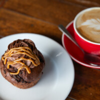 Coffee and muffin Kickstart cafe Invercargill