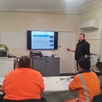 HWR Driver Trainer Bruce Mc Intyre delivering SAFED Training to Wayne Ladbrook and John Sheehy of South Roads