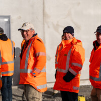 Volunteers including Greg Murphy enjoying partaking in the days events