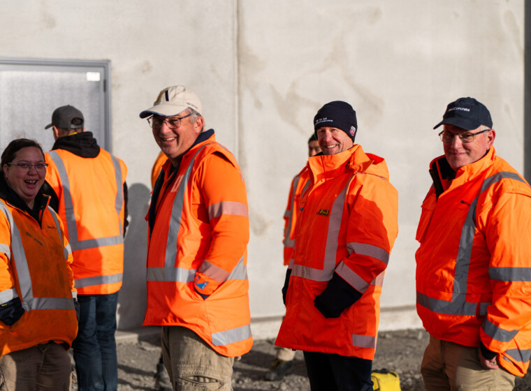 Volunteers including Greg Murphy enjoying partaking in the days events